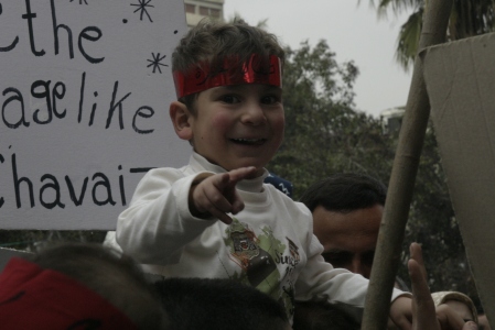 Little kid flashesme the "V" for Victory sign.